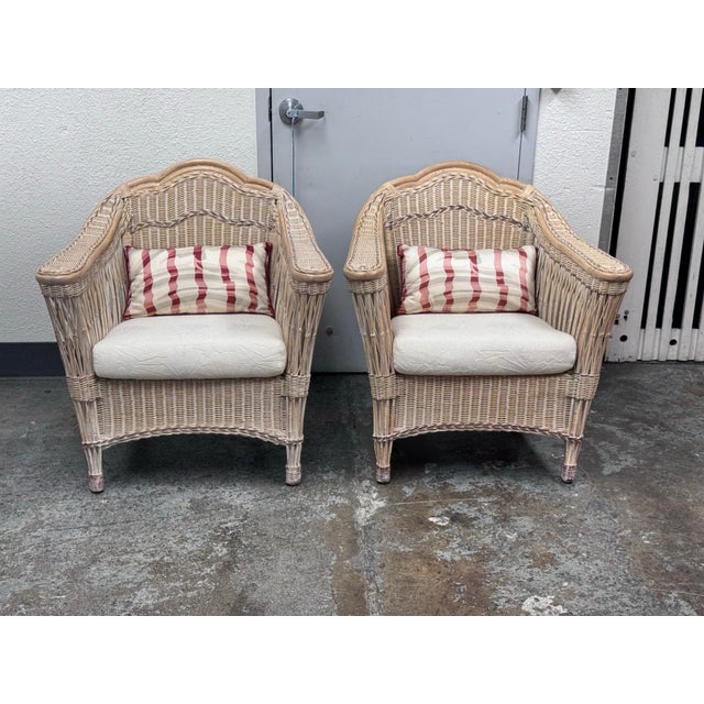 Vintage Typhoon International Corporation Wicker Chairs, Pair For Sale - Image 10 of 12