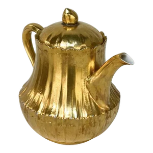 Antique Gilded Limoges Teapot by Giraud