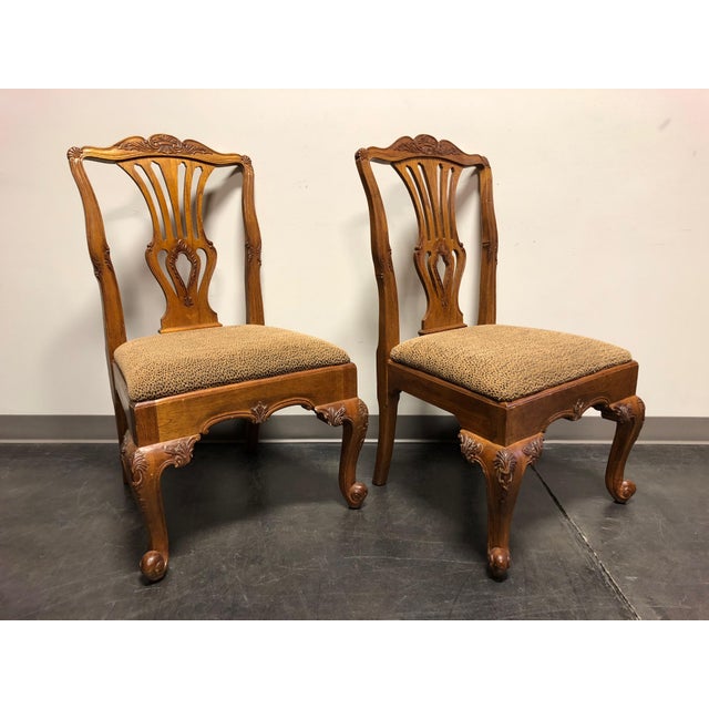 Hekman Marsala French Country Oak Dining Side Chairs Pair Chairish