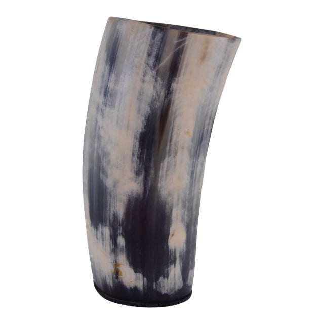 Natural Buffalo Bison Horn 6" Vase For Sale