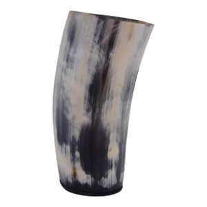 Natural Buffalo Bison Horn 6" Vase