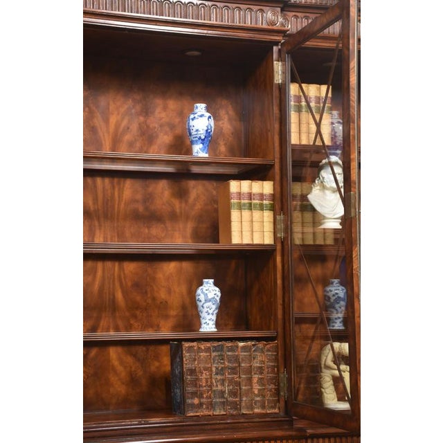George III Mahogany Breakfront Library Bookcase, 1890s For Sale - Image 6 of 18