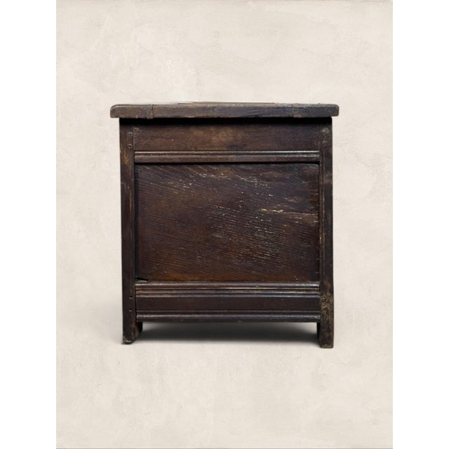 Wood Mid 17th Century Antique English Oak Coffer/Trunk For Sale - Image 7 of 7