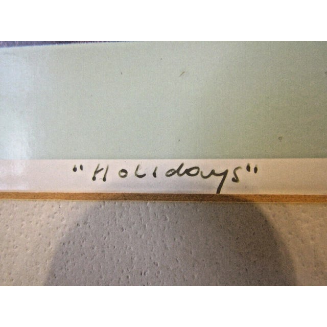 Lydie Egosi Matted Lithograph "Holidays" Signed Numbered 102/1500 For Sale In Miami - Image 6 of 8
