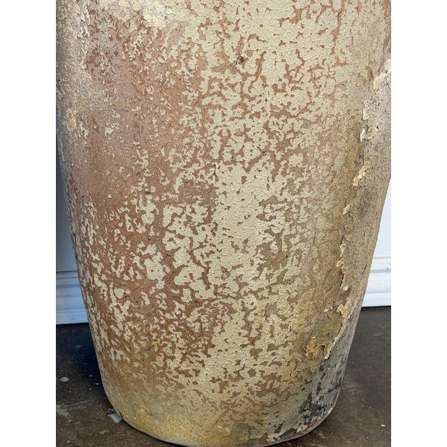 Pair of Monumental Antique Water Jars - Tall Crucible Form Olive Jars For Sale - Image 10 of 13