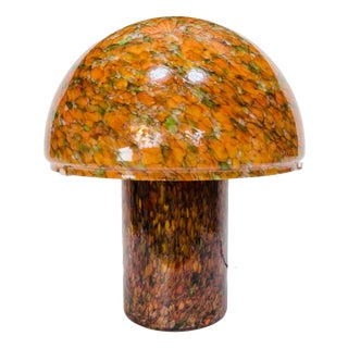 Mushroom Table Lamp in Marbled Glass from Peill & Putzler, Germany, 1970s For Sale