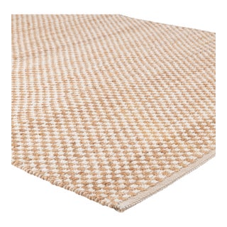 Part & Parcel Goods Textured Check Runner, 2’6”x10’, Natural and Eggshell For Sale