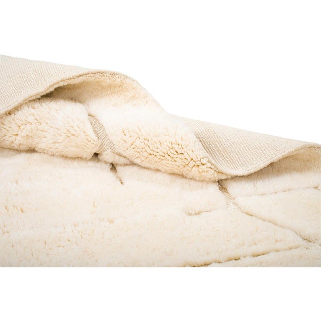 Ivory Hand-Knotted Wool Rug by Azele Studio For Sale - Image 8 of 11