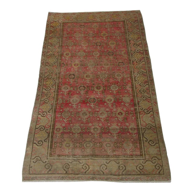 19th Century Floral Style Samarkand Rug For Sale