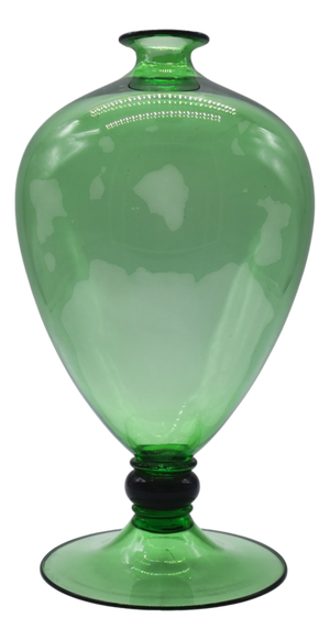 Veronese Green Murano Glass Vase from Barovier & Toso, Italy, 1980s