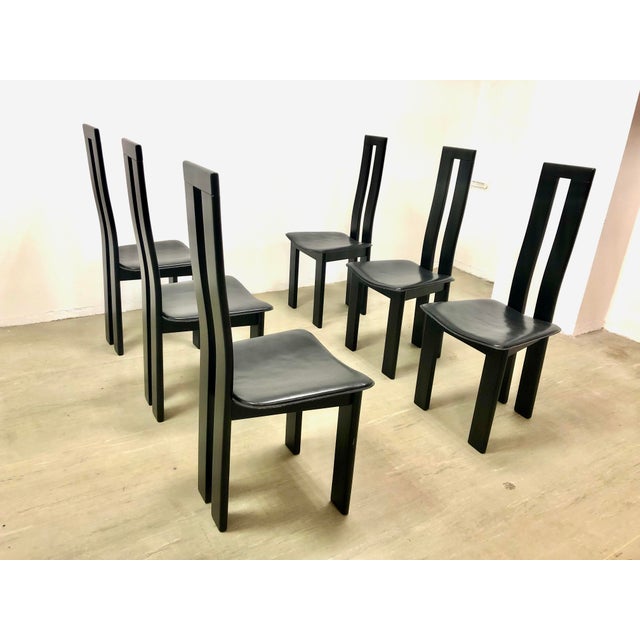 Mid-Century Modern Postmodern Dining Chairs by Pietro Costantini, 1970s, Set of 6 For Sale - Image 3 of 6