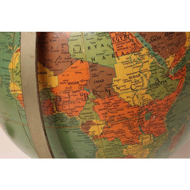 Mid-Century American Modern Illuminated 12" Library Globe by Replogle For Sale - Image 9 of 18