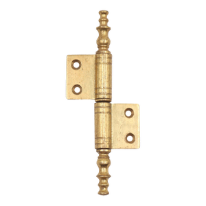 Vintage 2 X 2.625 In. Polished Brass Right Flag Cabinet Door Hinge