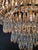 Antique Art Deco Neoclassical Brass and Crystal Chandelier Plafonnier Ceiling For Sale - Image 9 of 9