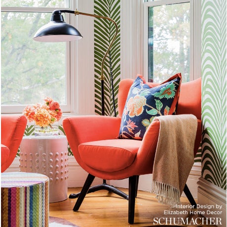 Schumacher Zebra Palm Pattern Animal Floral Wallpaper in ...