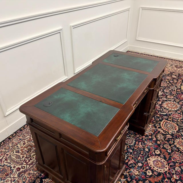 English Classic Desk in Teak with Leather For Sale - Image 16 of 18