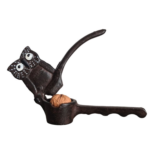 Vintage Owl Nutcracker in Cast Iron, 1960 For Sale