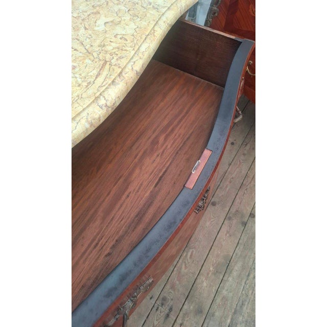Wood Louis XV Style Marquetry Chest of Drawers, 1959 For Sale - Image 7 of 10