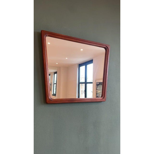 Vintage Danish Teak Mirror, 1960 For Sale - Image 3 of 5