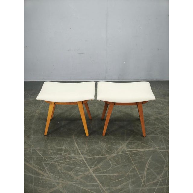 Beech Wood Stools by Závod Malacky, Czechoslovakia, 1970s, Set of 2 For Sale - Image 11 of 12