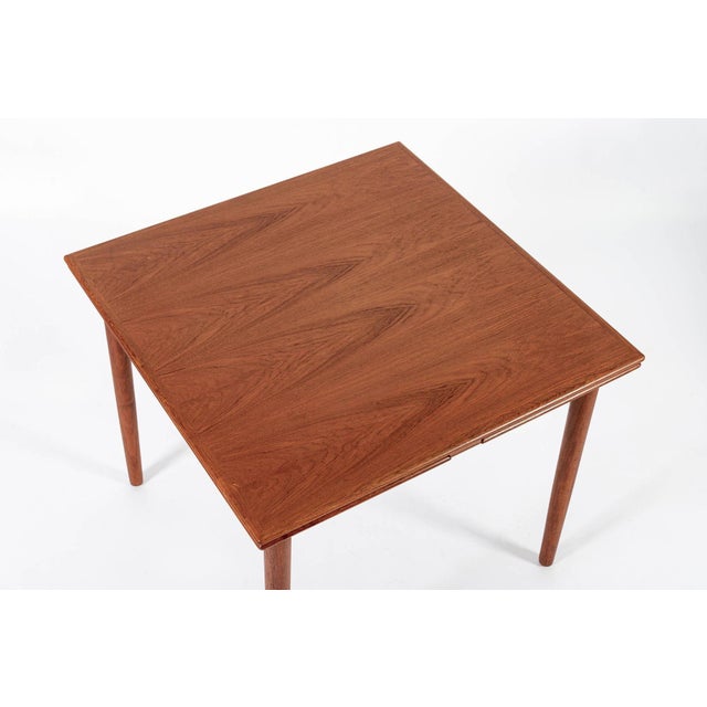 Wood Mid Century Danish Teak Extendable Dining Table by Poul Volther for Frem Rojle For Sale - Image 7 of 13