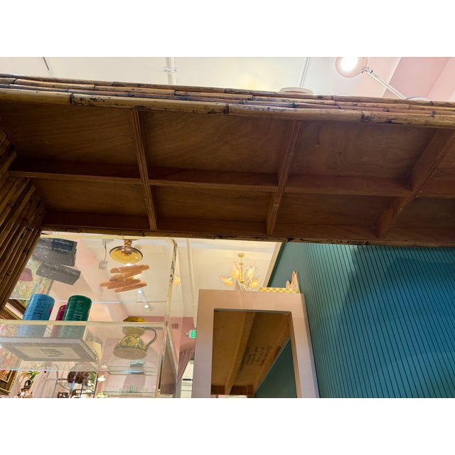 1970's Gabriella Crespi Style Bamboo Console Table For Sale - Image 12 of 12