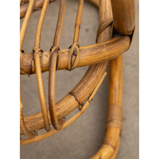 Tito Agnoli Rattan Chair For Sale - Image 11 of 15