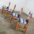 Late 20th Century Rustic Natural Log Frame Dining Chairs With Traditional Serape Blanket Upholstery For Sale - Image 4 of 12