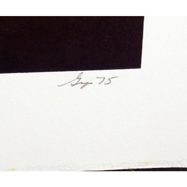 Kristen Gipson Untitled Original Monotype Art Print 1975 Abstract Unframed 23x30 For Sale - Image 4 of 5