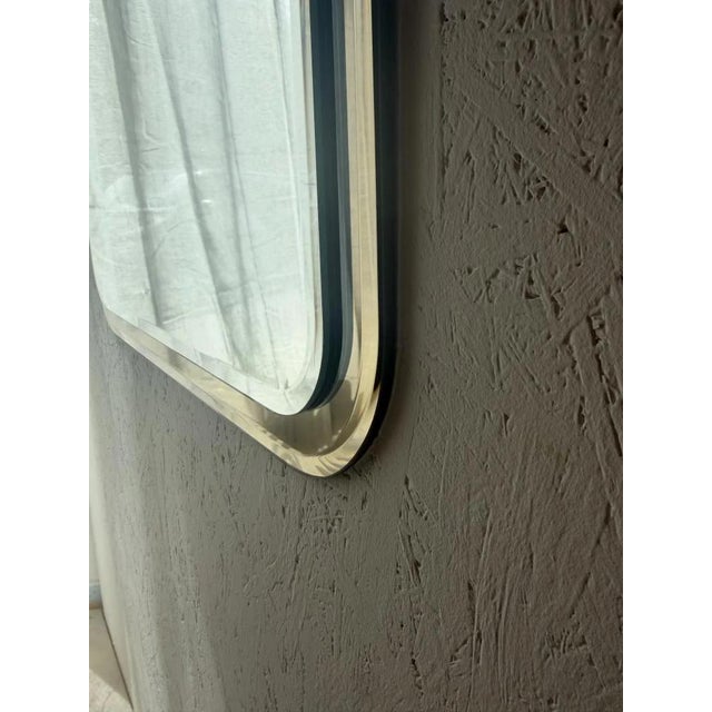 Smoked Glass Mirror in Faceted Glass, 1970s For Sale - Image 6 of 9