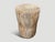 Andrianna Shamaris Hand Carved Teak Wood Side Table or Stool For Sale - Image 9 of 18