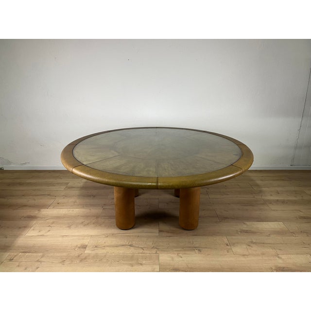 Large Safari Series Dining Table in Leather by Redwall and Rossi di Albizzate, 1970s For Sale - Image 9 of 9