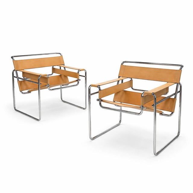 Vintage B3 Chairs by Marcel Breuer for Wassily, 1980s, Set of 2 For Sale - Image 10 of 10