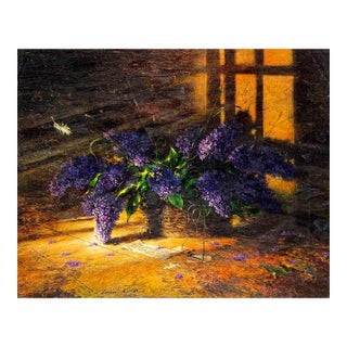 Michael Gorban, Sunlight & Lilacs, Hand Signed Giclee on Canvas, 16 X 20 In., Edition of 25 For Sale