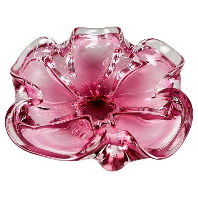 Glass Vintage Art Glass Bowl attributed to Josef Hospodka for Chribska Glassworks, 1960s For Sale - Image 7 of 7