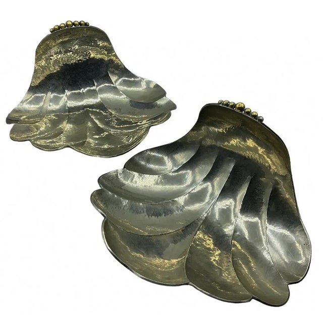 Large Art Deco Shell-Shaped Centerpieces, Set of 2 For Sale - Image 4 of 13