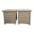 Pair, Wicker, End Tables, Vintage All Wood, Wicker Exterior For Sale