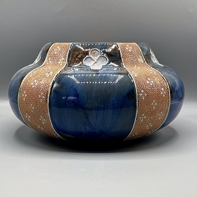 English Arts & Crafts Stoneware Jardiniere Planter from Royal Doulton Lambeth, 1890s For Sale - Image 6 of 11