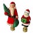 1960s Christmas Santa With Mrs Claus. Lamp Finials For Sale