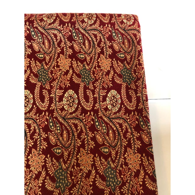 Vintage Paisley Throw With Fringes From Egypt. Size: 36"W x 91"L
