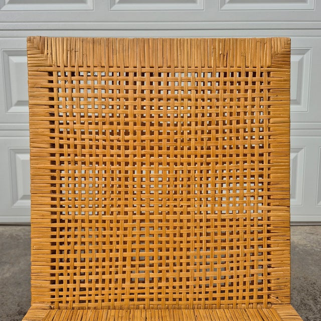 1970s 1970s Vintage Rattan Wrapped Dining Side Chairs, After Bielecky Bros, Set of 4 For Sale - Image 5 of 13