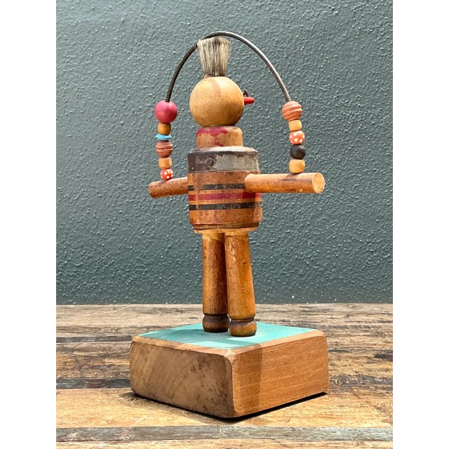 Vintage Wood and Metal Figurative Found Object Sculpture For Sale - Image 9 of 12
