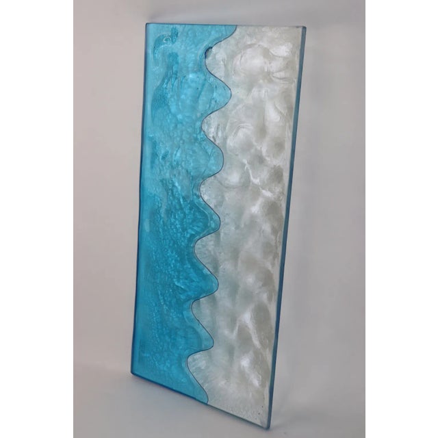"Laguna" 1990s Murano Hand Cast Glass Set of 4 Panels For Sale - Image 9 of 13