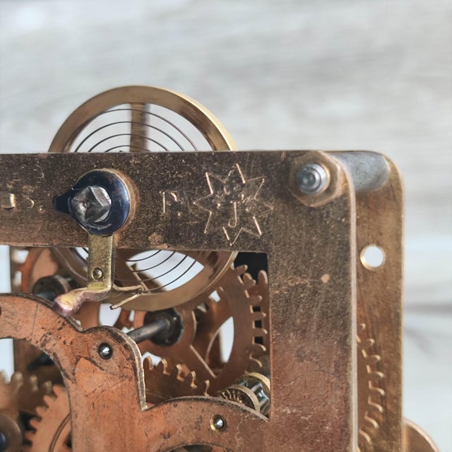 1900 - 1909 1903 Antique German Alarm Desk Clock by Gebrüder Junghans For Sale - Image 5 of 6