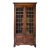 Antique English Oak Leaded Glass Bookcase, Cabinet For Sale