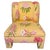 Pair of Palm Beach Regency Yellow Floral Slipper Chairs With Throw Pillows For Sale In San Diego - Image 6 of 18