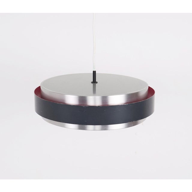 Black Vintage Sera Pendant Lamp by Jo Hammerborg for Fog & Mørup, 1960s For Sale - Image 8 of 12