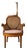 Antique Victorian Cane Back Armchair With Carved Wood Frame and Upholstered Seat For Sale