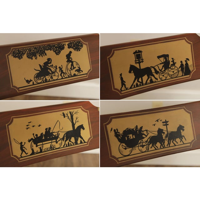 Brown Grain Painted Plank Seat Dining Chairs - Set of 8 For Sale - Image 8 of 13