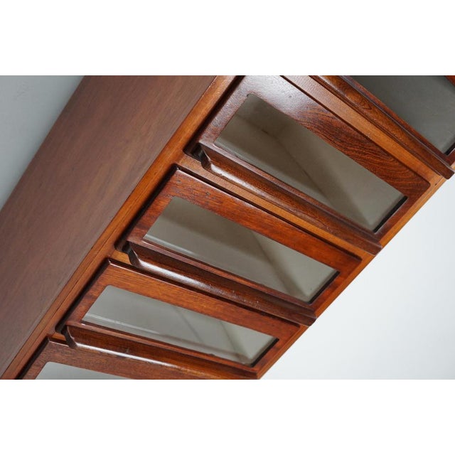 Vintage Dutch Hardwood Haberdashery Shop Cabinet, 1930s For Sale - Image 6 of 18